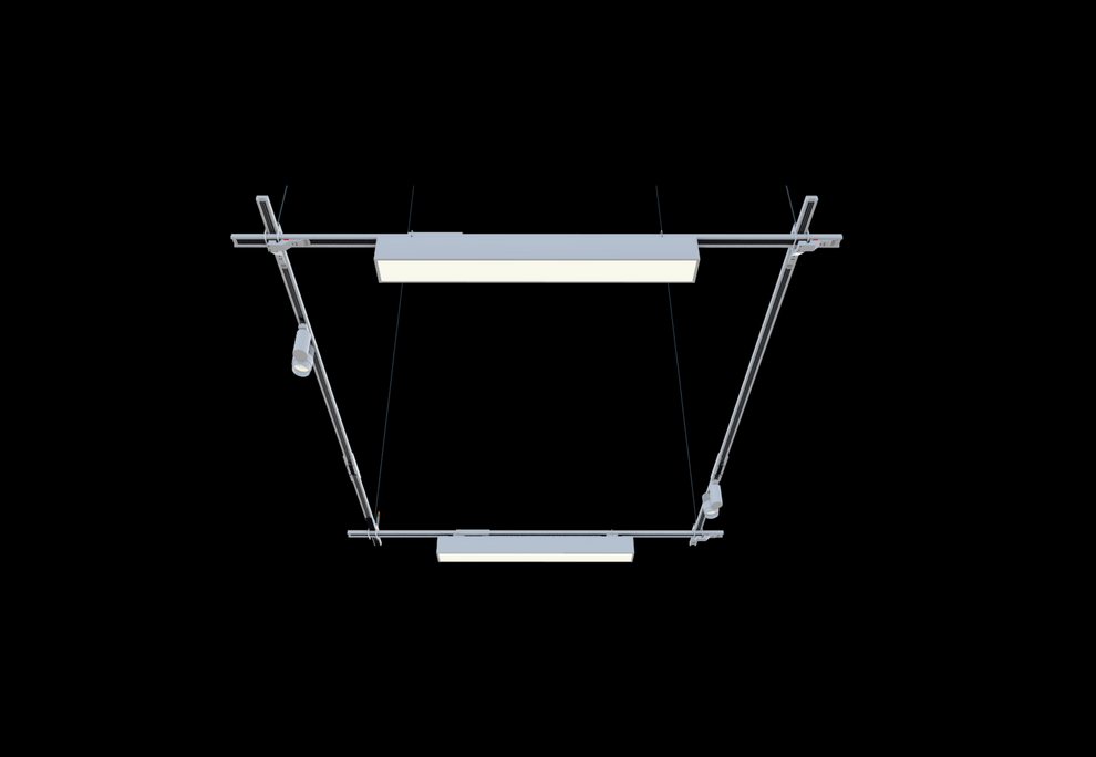 Track Lighting Grid Kit I Suspended Open Ceiling I Accent and Linear General Lights I Small - Image 3