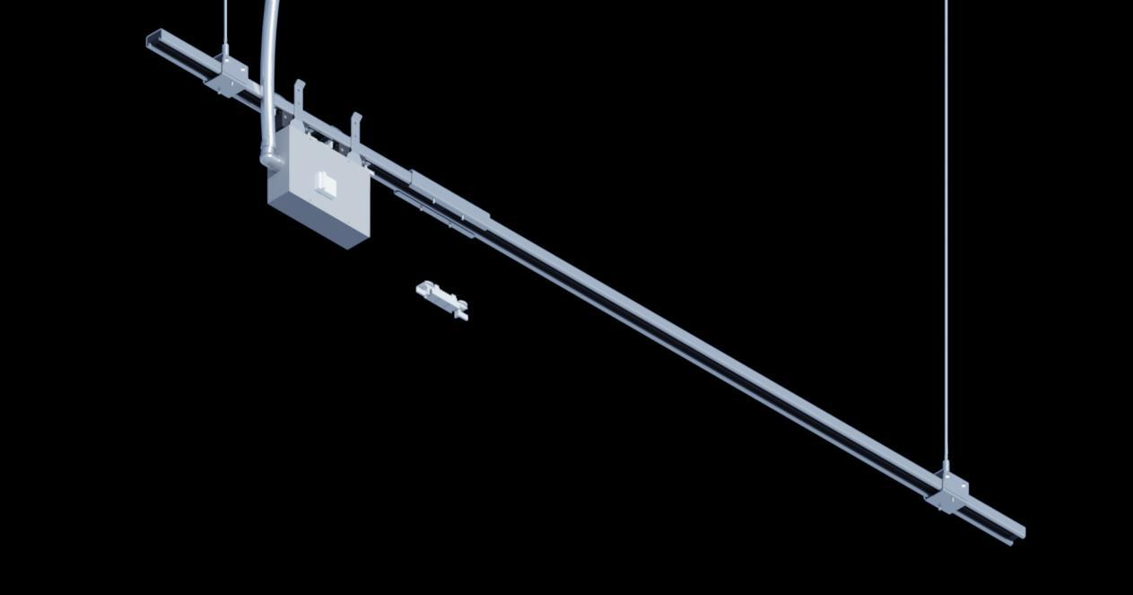 The joiner sleeve has been slid onto the feed length.